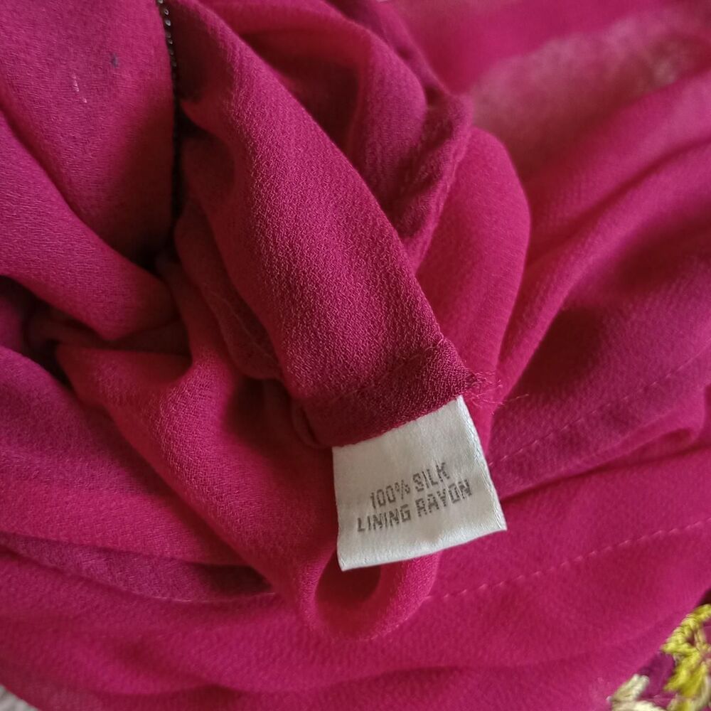 Y2K Aftershock Ombré Silk Beaded Floral Fairy Top - Picture 5 of 8